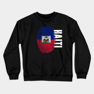 Haiti Flag Fingerprint My Story DNA Haitian Crewneck Sweatshirt